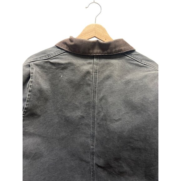 Carhartt Vintage 90's Gray Distressed Canvas Detroit Chore Barn Coat - Picture 8 of 10